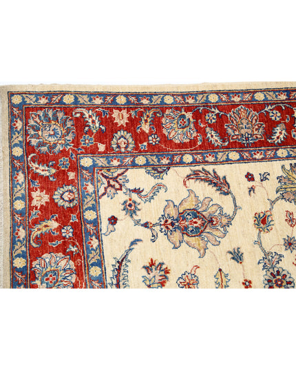 Ziegler 5' 5" X 7' 9" Hand Knotted Wool Rug 5' 5" X 7' 9" (165 X 236) / Ivory / Wool