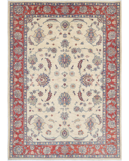 Ziegler 5' 5" X 7' 9" Hand Knotted Wool Rug 5' 5" X 7' 9" (165 X 236) / Ivory / Wool