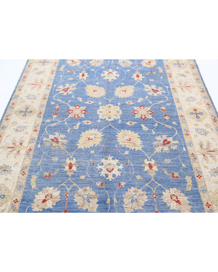 Ziegler 5' 7" X 7' 11" Hand Knotted Wool Rug 5' 7" X 7' 11" (170 X 241) / Blue / Wool