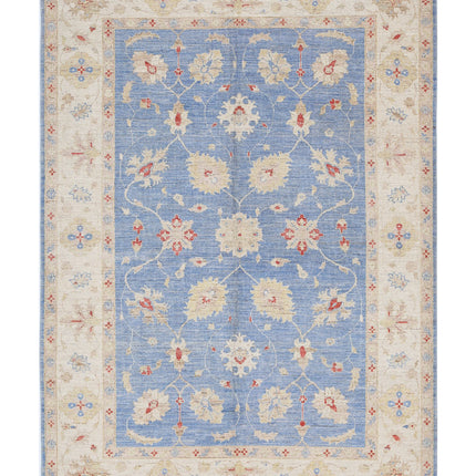 Ziegler 5' 7" X 7' 11" Hand Knotted Wool Rug 5' 7" X 7' 11" (170 X 241) / Blue / Wool