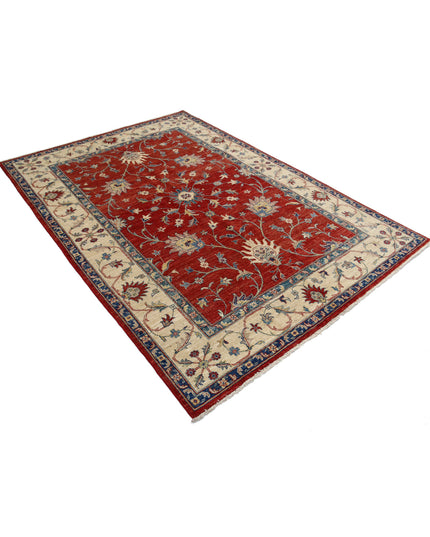 Ziegler 5' 6" X 7' 10" Hand Knotted Wool Rug 5' 6" X 7' 10" (168 X 239) / Red / Wool