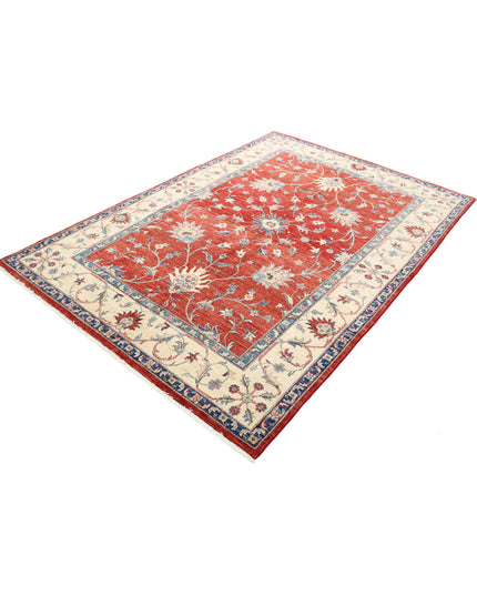 Ziegler 5' 6" X 7' 10" Hand Knotted Wool Rug 5' 6" X 7' 10" (168 X 239) / Red / Wool