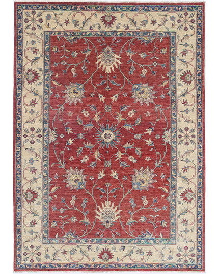Ziegler 5' 6" X 7' 10" Hand Knotted Wool Rug 5' 6" X 7' 10" (168 X 239) / Red / Wool