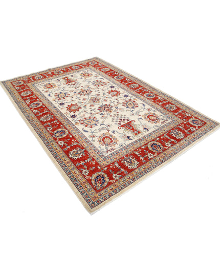 Ziegler 5' 8" X 7' 10" Hand Knotted Wool Rug 5' 8" X 7' 10" (173 X 239) / Ivory / Wool