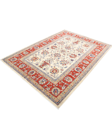 Ziegler 5' 8" X 7' 10" Hand Knotted Wool Rug 5' 8" X 7' 10" (173 X 239) / Ivory / Wool