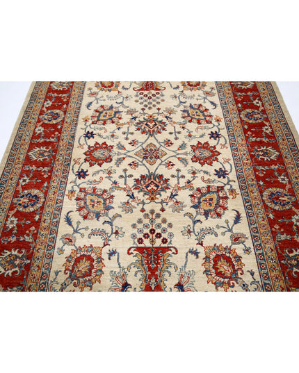 Ziegler 5' 8" X 7' 10" Hand Knotted Wool Rug 5' 8" X 7' 10" (173 X 239) / Ivory / Wool