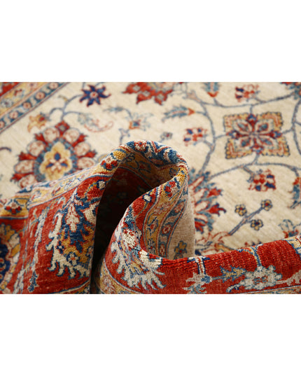 Ziegler 5' 8" X 7' 10" Hand Knotted Wool Rug 5' 8" X 7' 10" (173 X 239) / Ivory / Wool