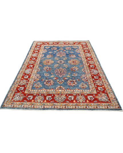 Ziegler 5' 6" X 7' 11" Hand Knotted Wool Rug 5' 6" X 7' 11" (168 X 241) / Blue / Wool