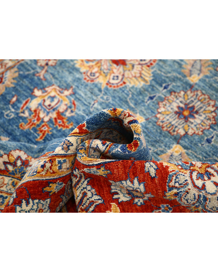 Ziegler 5' 6" X 7' 11" Hand Knotted Wool Rug 5' 6" X 7' 11" (168 X 241) / Blue / Wool