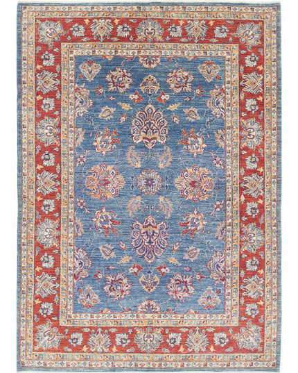 Ziegler 5' 6" X 7' 11" Hand Knotted Wool Rug 5' 6" X 7' 11" (168 X 241) / Blue / Wool