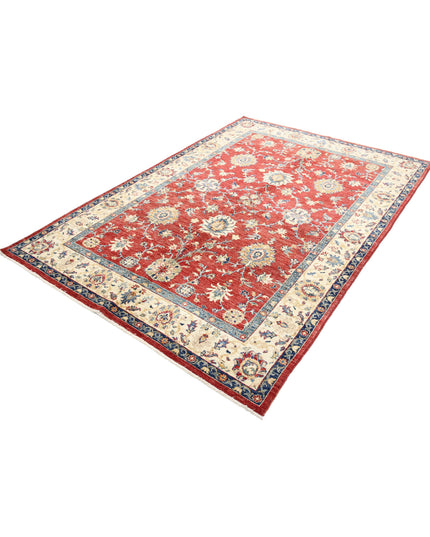 Ziegler 5' 7" X 8' 1" Hand Knotted Wool Rug 5' 7" X 8' 1" (170 X 246) / Red / Wool