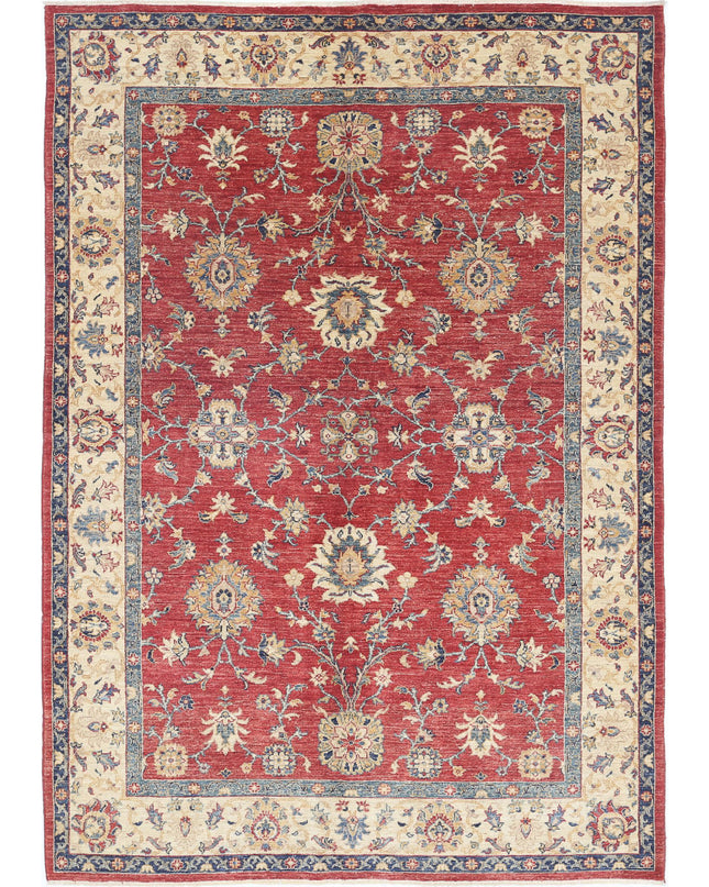 Ziegler 5' 7" X 8' 1" Hand Knotted Wool Rug 5' 7" X 8' 1" (170 X 246) / Red / Wool