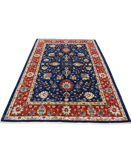 Ziegler 5' 7" X 7' 10" Hand Knotted Wool Rug 5' 7" X 7' 10" (170 X 239) / Blue / Wool