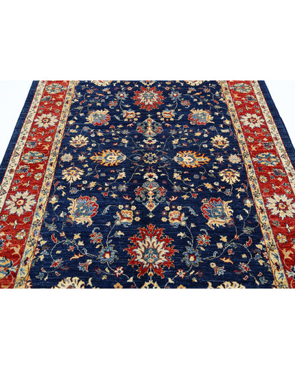 Ziegler 5' 7" X 7' 10" Hand Knotted Wool Rug 5' 7" X 7' 10" (170 X 239) / Blue / Wool
