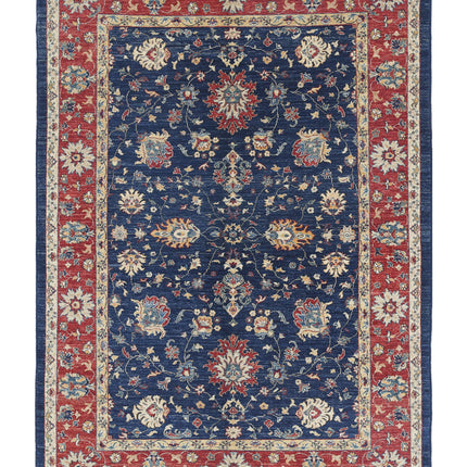 Ziegler 5' 7" X 7' 10" Hand Knotted Wool Rug 5' 7" X 7' 10" (170 X 239) / Blue / Wool