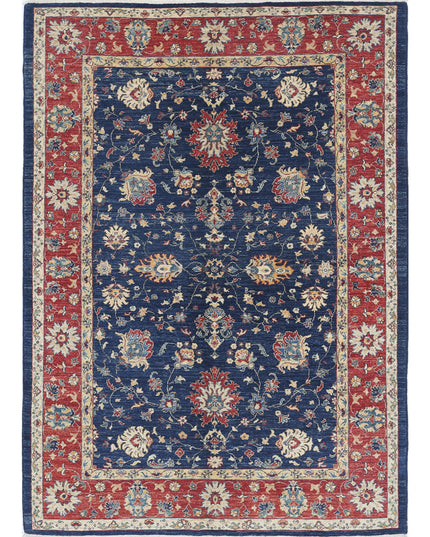 Ziegler 5' 7" X 7' 10" Hand Knotted Wool Rug 5' 7" X 7' 10" (170 X 239) / Blue / Wool