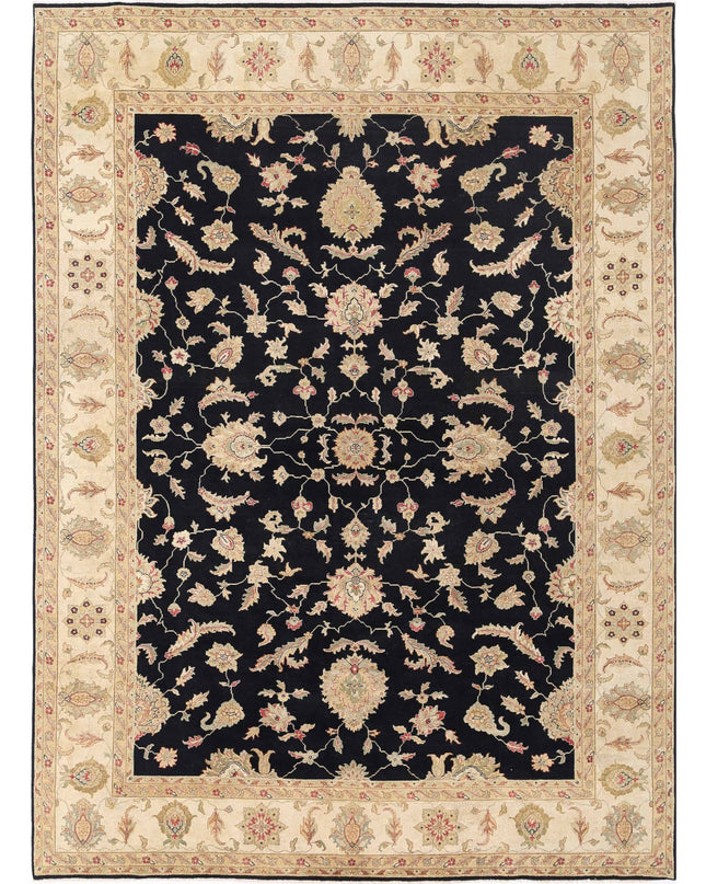 Ziegler 9' 10" X 13' 6" Hand Knotted Wool Rug 9' 10" X 13' 6" (300 X 411) / Black / Wool
