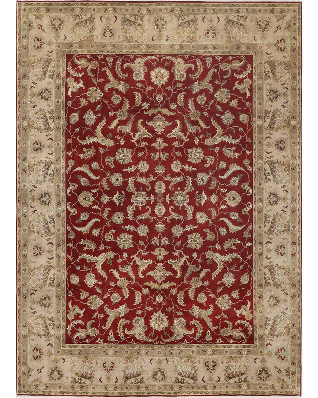 Ziegler 9' 10" X 13' 8" Hand Knotted Wool Rug 9' 10" X 13' 8" (300 X 417) / Red / Wool