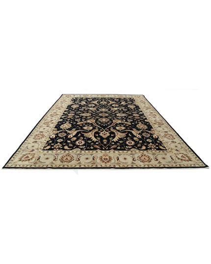 Ziegler 10' 0" X 13' 8" Hand Knotted Wool Rug 10' 0" X 13' 8" (305 X 417) / Black / Wool