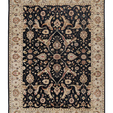 Ziegler 10' 0" X 13' 8" Hand Knotted Wool Rug 10' 0" X 13' 8" (305 X 417) / Black / Wool