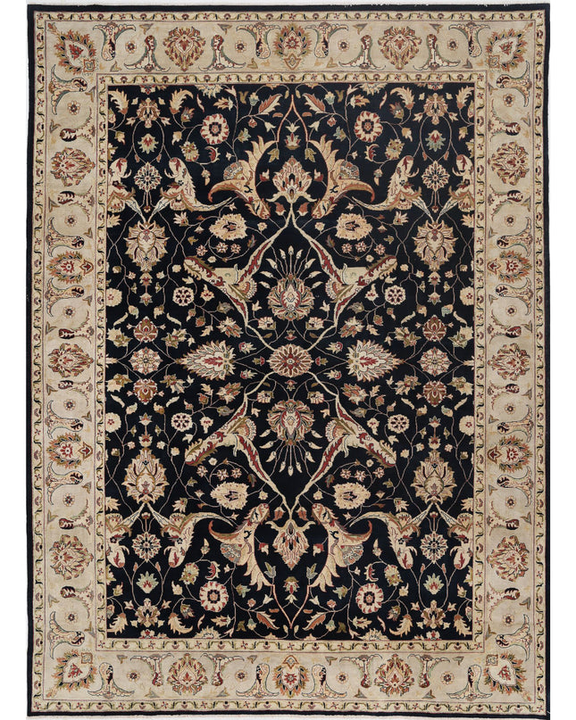 Ziegler 10' 0" X 13' 8" Hand Knotted Wool Rug 10' 0" X 13' 8" (305 X 417) / Black / Wool