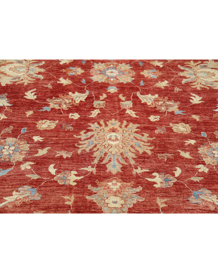 Ziegler 10' 2" X 12' 9" Hand Knotted Wool Rug 10' 2" X 12' 9" (310 X 389) / Red / Wool