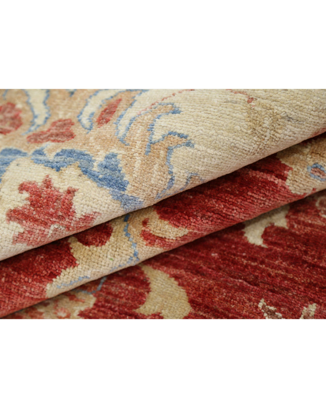 Ziegler 10' 2" X 12' 9" Hand Knotted Wool Rug 10' 2" X 12' 9" (310 X 389) / Red / Wool