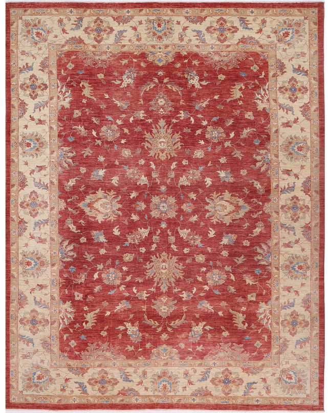 Ziegler 10' 2" X 12' 9" Hand Knotted Wool Rug 10' 2" X 12' 9" (310 X 389) / Red / Wool