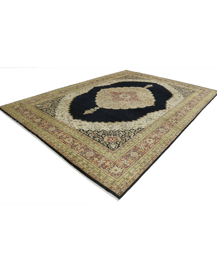 Ziegler 9' 10" X 13' 7" Hand Knotted Wool Rug 9' 10" X 13' 7" (300 X 414) / Black / Wool