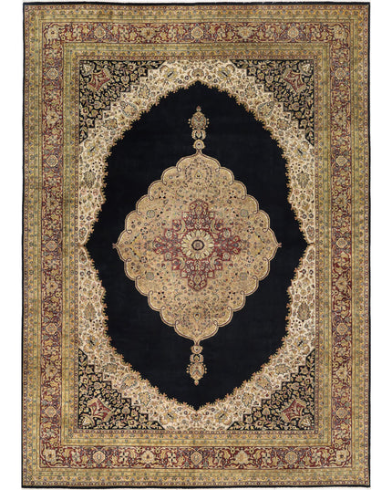 Ziegler 9' 10" X 13' 7" Hand Knotted Wool Rug 9' 10" X 13' 7" (300 X 414) / Black / Wool