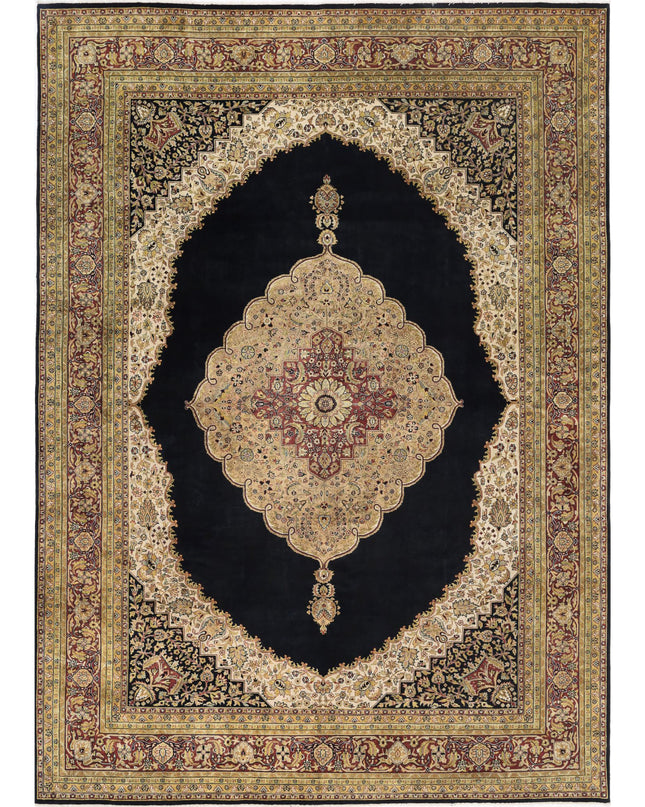 Ziegler 9' 10" X 13' 7" Hand Knotted Wool Rug 9' 10" X 13' 7" (300 X 414) / Black / Wool