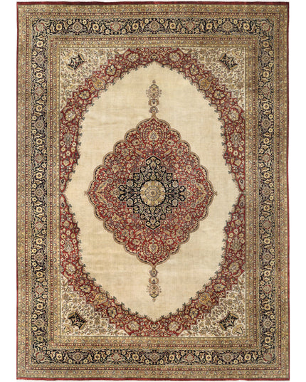 Ziegler 9' 9" X 13' 7" Hand Knotted Wool Rug 9' 9" X 13' 7" (297 X 414) / Ivory / Wool