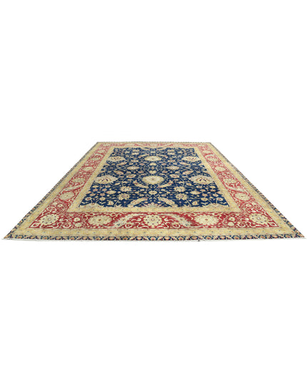 Ziegler 9' 11" X 13' 10" Hand Knotted Wool Rug 9' 11" X 13' 10" (302 X 422) / Blue / Wool