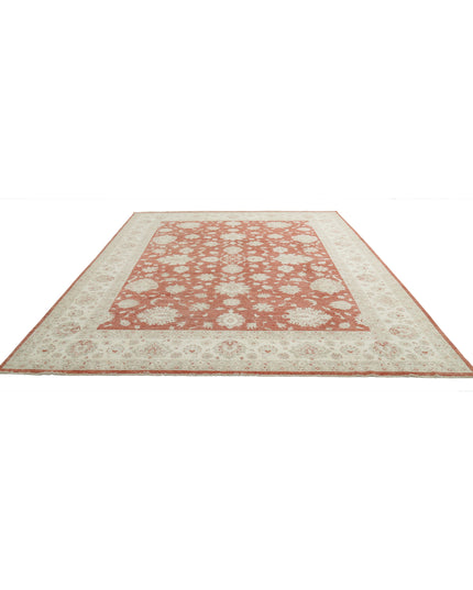 Ziegler 9' 7" X 11' 11" Hand Knotted Wool Rug 9' 7" X 11' 11" (292 X 363) / Red / Wool