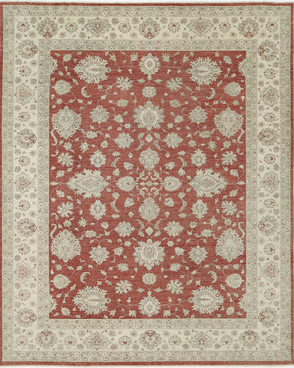 Ziegler 9' 7" X 11' 11" Hand Knotted Wool Rug 9' 7" X 11' 11" (292 X 363) / Red / Wool