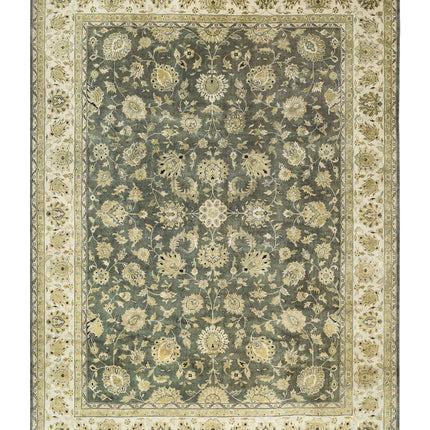 Ziegler 9' 10" X 13' 5" Hand Knotted Wool Rug 9' 10" X 13' 5" (300 X 409) / Green / Wool