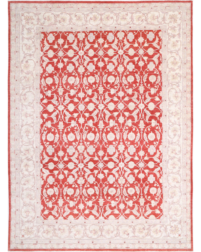 Ziegler 9' 11" X 13' 7" Hand Knotted Wool Rug 9' 11" X 13' 7" (302 X 414) / Red / Wool