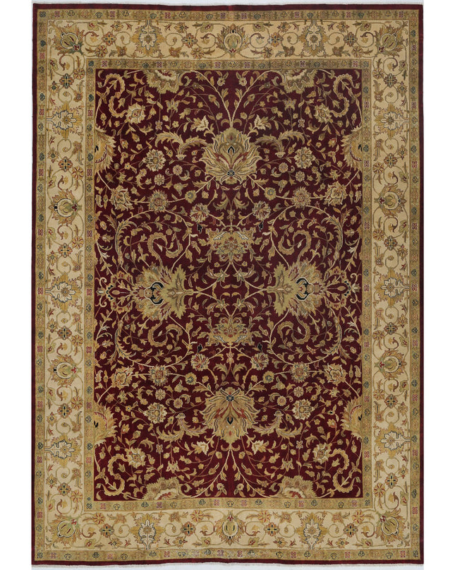 Ziegler 9' 9" X 13' 10" Hand Knotted Wool Rug 9' 9" X 13' 10" (297 X 422) / Burgundy / Wool