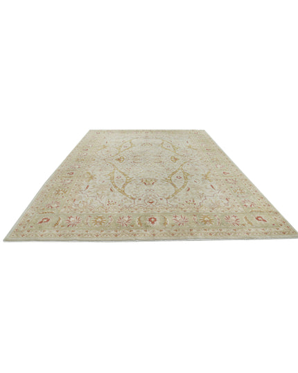 Ziegler 8' 11" X 12' 1" Hand Knotted Wool Rug 8' 11" X 12' 1" (272 X 368) / Green / Wool