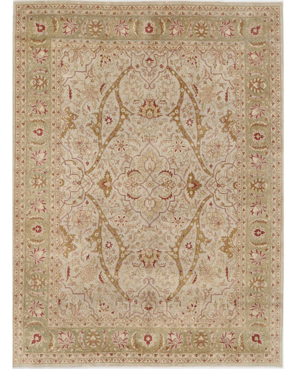 Ziegler 8' 11" X 12' 1" Hand Knotted Wool Rug 8' 11" X 12' 1" (272 X 368) / Green / Wool