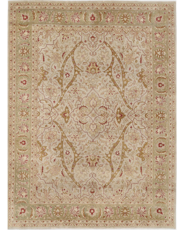 Ziegler 8' 11" X 12' 1" Hand Knotted Wool Rug 8' 11" X 12' 1" (272 X 368) / Green / Wool
