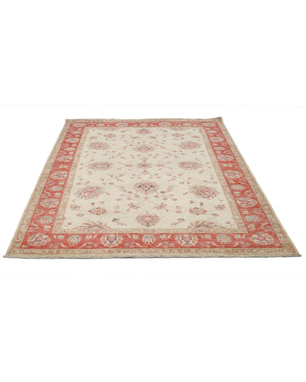 Ziegler 5' 7" X 7' 11" Hand Knotted Wool Rug 5' 7" X 7' 11" (170 X 241) / Ivory / Wool