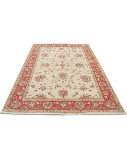 Ziegler 5' 7" X 7' 11" Hand Knotted Wool Rug 5' 7" X 7' 11" (170 X 241) / Ivory / Wool
