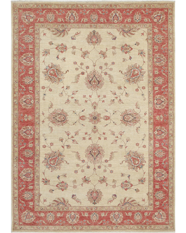 Ziegler 5' 7" X 7' 11" Hand Knotted Wool Rug 5' 7" X 7' 11" (170 X 241) / Ivory / Wool