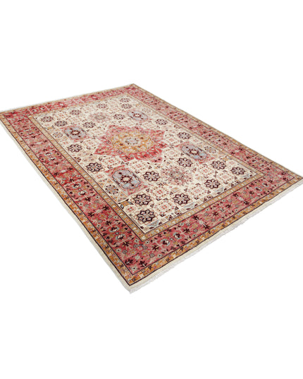 Ziegler 5' 7" X 7' 10" Hand Knotted Wool Rug 5' 7" X 7' 10" (170 X 239) / Ivory / Wool