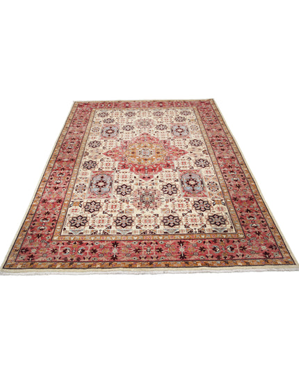 Ziegler 5' 7" X 7' 10" Hand Knotted Wool Rug 5' 7" X 7' 10" (170 X 239) / Ivory / Wool