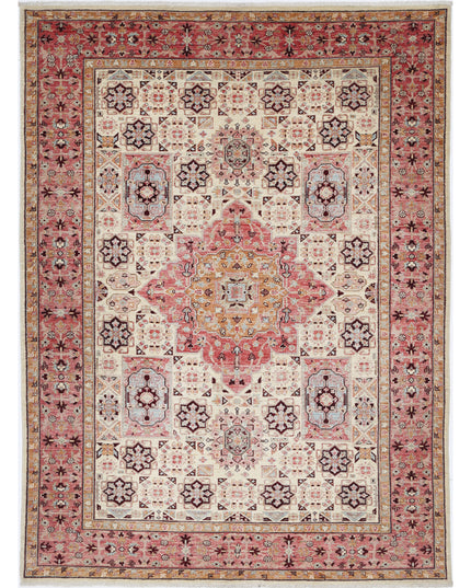 Ziegler 5' 7" X 7' 10" Hand Knotted Wool Rug 5' 7" X 7' 10" (170 X 239) / Ivory / Wool