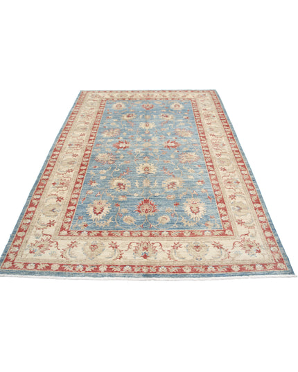 Ziegler 5' 7" X 7' 10" Hand Knotted Wool Rug 5' 7" X 7' 10" (170 X 239) / Blue / Wool