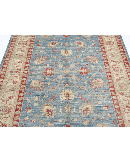 Ziegler 5' 7" X 7' 10" Hand Knotted Wool Rug 5' 7" X 7' 10" (170 X 239) / Blue / Wool