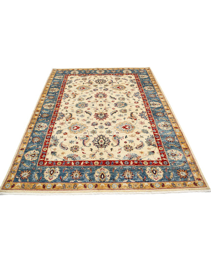 Ziegler 5' 10" X 7' 6" Hand Knotted Wool Rug 5' 10" X 7' 6" (178 X 229) / Ivory / Wool